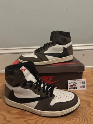 Talla 10.5 - Jordan 1 Retro OG x Travis Scott High Mocha Usado Una Vez Foto 1 de 4