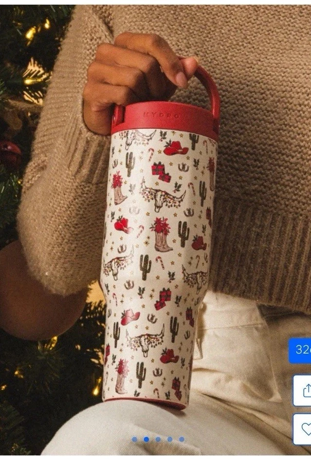 Hydrojug COWBOY CHRISTMAS 32 Oz Sport Traveler NWT PRESALE - Image 1 of 1