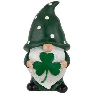 Northlight 7.75" Shamrock Gnome St. Patrick's Day Outdoor Garden Statue - Picture 1 of 9