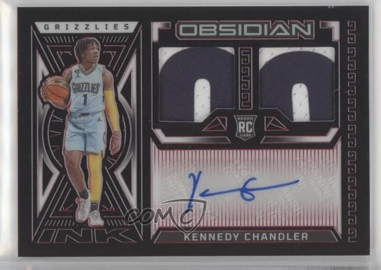 2022-23 Obsidian Rookie Jersey Ink Electric Etch Red /5 Kennedy Chandler Auto RC - Image 1 of 2