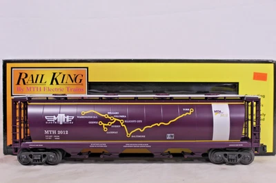 MTH RailKing 30-75406 MTHRRC O Gauge 4-Bay Cylindrical Hopper Car New!! - Image 1 of 4