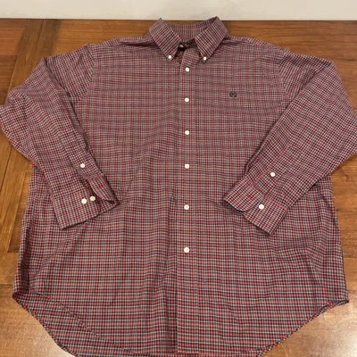 Camisa Polo Ralph Lauren Abotonada Talla 17.5 34/35 Roja a Cuadros Foto 1 de 4