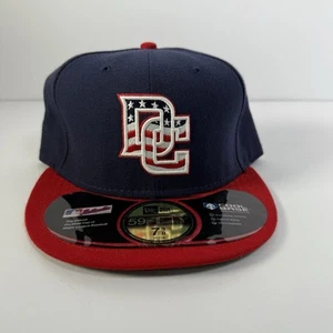 New Era 7 3/8 Washington Nationals 59Fifty July 4th Made USA Flag DC Fitted Hat - Picture 1 of 16