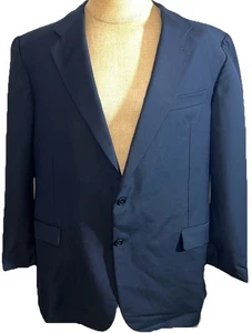 Giacca tuta blazer sportivo HICKEY FREEMAN uomo 50L blu navy morbido 100% lana USA - Foto 1 di 10