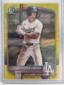 Kellon Lindsey 2025 Bowman cromo amarillo onda/75 #BCP-137. Dodgers de Los Ángeles. - Imagen 1 de 7