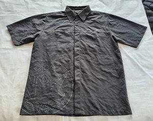 Jack Daniels Mens Grey Printed Short Sleeve Button Up Shirt Size S New NOS 2005 - Picture 1 of 4