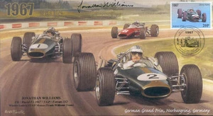 1967a BRABHAM-REPCO BT24s FERRARI NURBURGRING F1 Cover signed JONATHAN WILLIAMS - Bild 1 von 1
