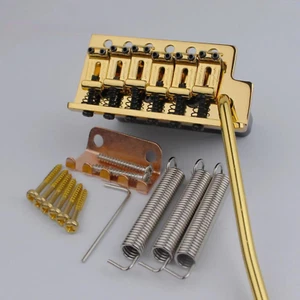 Custom Shop 52.5mm Bridge w/ Tremolo Fits Fender Strat Electric Guitar - Gold - Picture 1 of 4