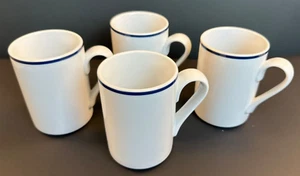 Dansk Bistro 'Christianshavn' Blau Streifen 9 Unzen Becher 4er Set Neu Zustand - Bild 1 von 3