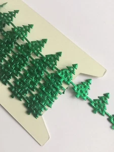 2 M CHRISTMAS TREE SHAPED Shiny Ribbon TRIM CARD CRAFT  Cakes Festive Presents  - Picture 1 of 8