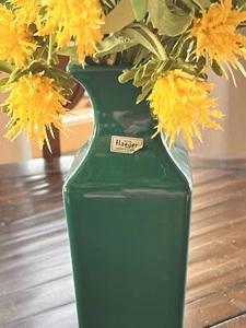 Vintage 1999 Haeger Vase Ceramic Green 11.5” - Picture 1 of 15