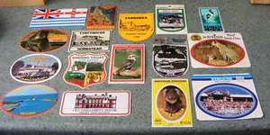 16 VINTAGE AUSTRALISCHES AUTO WOHNWAGEN WOHNMOBIL SOUVENIR VINYL AUFKLEBER UNBENUTZT - Bild 1 von 5