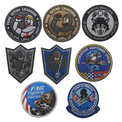 USAF Navy Seal Tactical USA Military Swat Hook Loop Fastener Patch Emblem Badge - Image 1 of 2