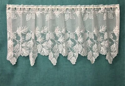 Pinecones Heritage Lace Window 24" o 30.5" Nivel Cocina Blanco Dormitorio Den Foto 1 de 4