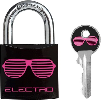 Masterlock -Cadenas vestiaire ou casier Motifs imprimé "Electro" Corps de 30mm - Photo 1/3
