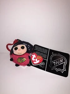 TY CHICAGO BLACKHAWKS BEANIE BALLZ CLIP LLAVE, NUEVO CON ETIQUETA GANADORA - Imagen 1 de 1