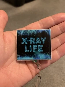 Medical X-Ray Retractable Clip Badge Reel with clear ID card holder - Picture 1 of 6