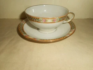 Vintage Limoges Wm. Guerin & Co. Teacup & Saucer Art Deco Design - Picture 1 of 12