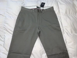 Authentic Club Monaco Connor Chino Modern Slim Fit Gray Thyme Mens Pants 34X32* - Picture 1 of 7