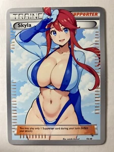 Skyla Trading Card - Sexy Adult Anime Waifu Custom Made Trainer | PARODY - Picture 1 of 3
