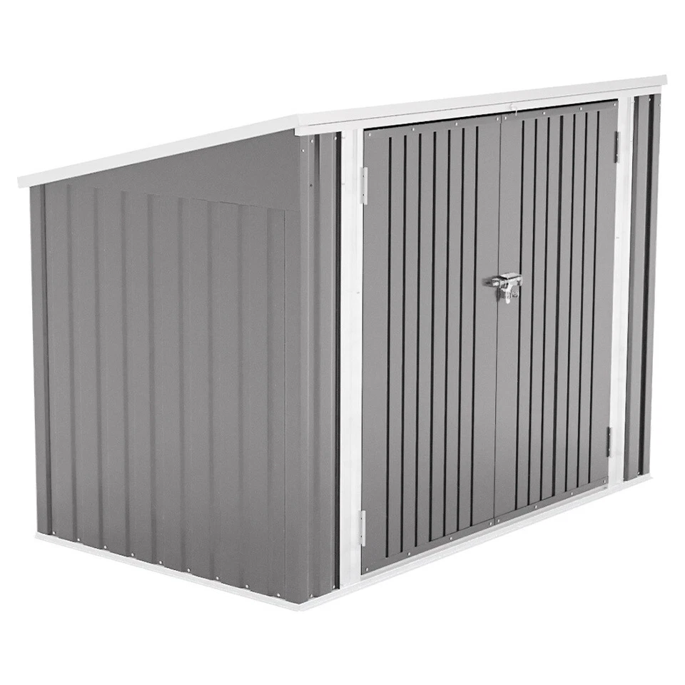 GARDEN-SHADE-SHED Outdoor Lockable Bicycle Shed Bike Storage Tool Box Garden Garbage Bin Shed Grey