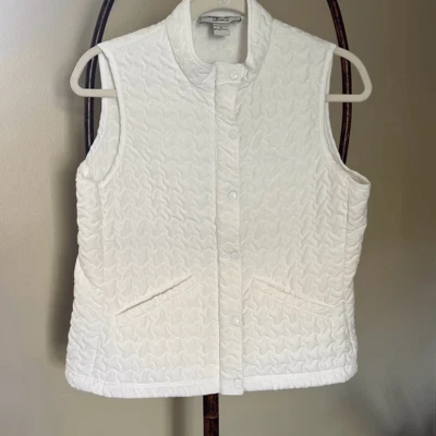Straight Down White Quilted Vest - Image 1 of 4