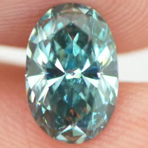 Oval Shape Diamond Fancy Blue Loose VVS2 Certified Natural Enhanced 1.26 Carat - Picture 1 of 9