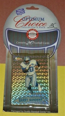 1992 Pacific Barry Sanders Detroit Lions Prism Insert en el frente 20 tarjetas de fútbol americano Foto 1 de 2