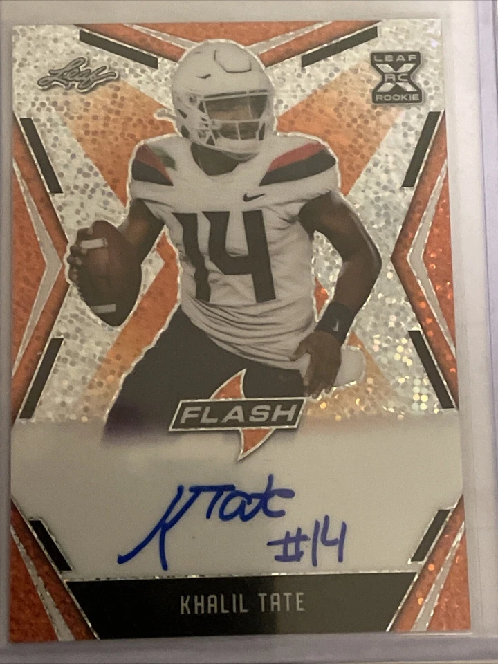 2020 Leaf Flash Khalil Tate Orange XRC  Auto Autograph #/10 arizona wildcats - Image 1 of 1