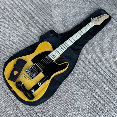 Full-Size Butterscotch Blonde Tele Style Electric Guitar Package with Gig Bag - Image 1 of 4