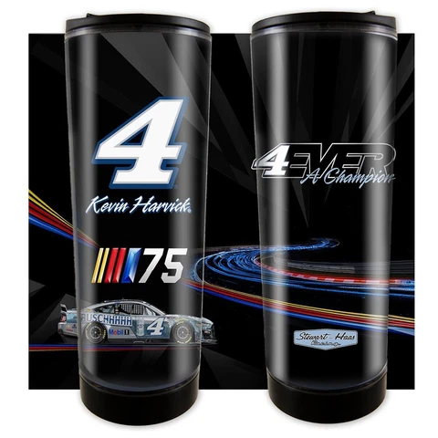 Kevin Harvick 2023 4EVER A Champion Plastic 14oz Tumbler Travel Mug Cover
