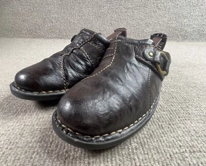 Clarks Zapatos Mujer 8.5 Cuero Marrón Mula Tachonado Zuecos Planos Zapatos - Imagen 1 de 14