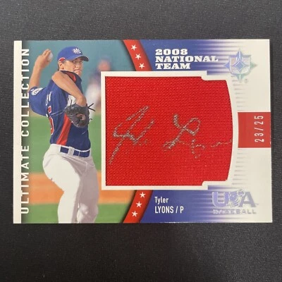2008 Ultimate Collection USA Jersey Auto /25 Tyler Lyons #USA-TL Auto - Image 1 of 2