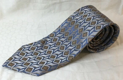 ScreenPlay by Martin Wong 100% Silk Tie Geometric Medallion 57.5" x 4" NEW NWT - Image 1 of 4