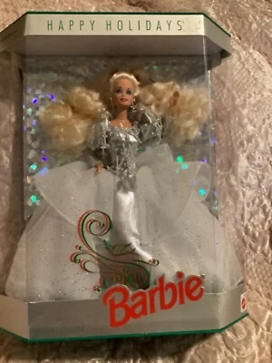 Happy Holidays Special Edition 1992 Barbie Doll SILVER CRYSTAL Sparkle Gown NIB - Image 1 of 4