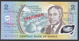 Samoa: Central Bank, 2 tala, Specimen, (2003), series AAJ, UNC - Picture 1 of 2