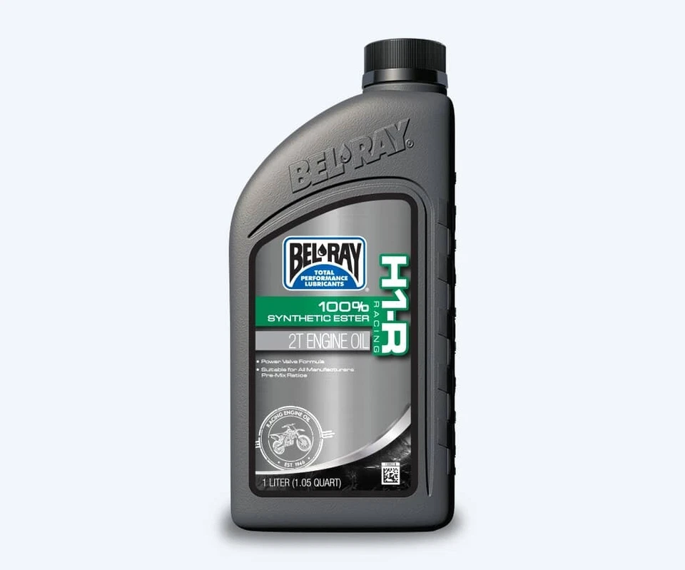 BEL-RAY H1-R Racing 100% Synthetic Ester Pre-Mix 2T 2-Stroke Engine Oil 1L - Image 1 of 1