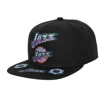 Chapéu SnapBack Mitchell & Ness Utah Jazz NBA Front Loaded Hardwood Classics HWC - Imagem 1 de 4