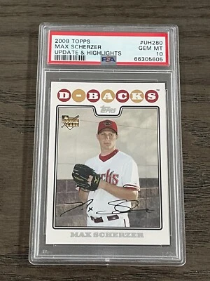2008 Topps Update Max Scherzer Rookie #UH280 PSA 10 Gem Mint - Image 1 of 2