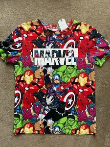 NWT NEXT MARVEL COMICS ALL OVER PRINT TOP - 15 YEARS - Picture 1 of 3