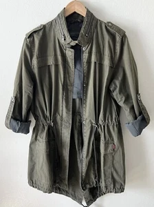 Levi's Legacy 100% Cotton M Womens Green Fishtail Anorak Jacket Military Parka - Picture 1 of 12