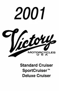 Victory Owners 2001 Standard Cruiser libro manual libro - Imagen 1 de 12
