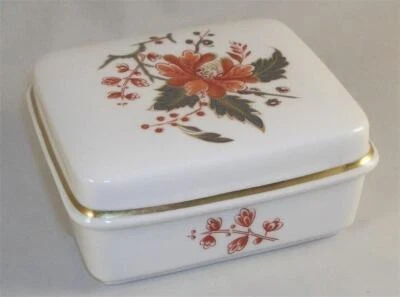 Caja de Polvo Royal Worcester Lynbrook con Detalle Floral Foto 1 de 4