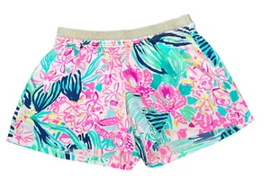Lilly Pulitzer Rylan Shorts Via Floral Print Satin Women’s Small - Picture 1 of 7