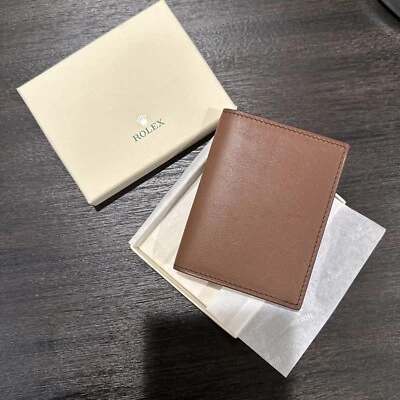 Portatarjetas de crédito oficial Rolex novedad cuero marrón *Gran regalo* Foto 1 de 4