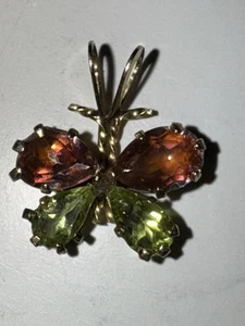 14K Yellow Gold butterfly pendant Absolutely Stunning VINTAGE ESTATE - Picture 1 of 6