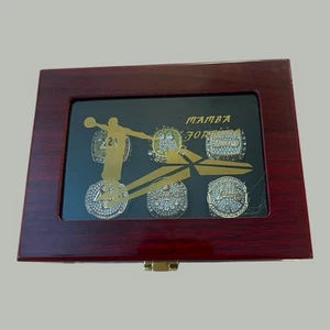 Kobe Bryant Lakers Champions Replik 6 Ringe Set mit Deluxe Holzbox Größe 9 - Bild 1 von 10
