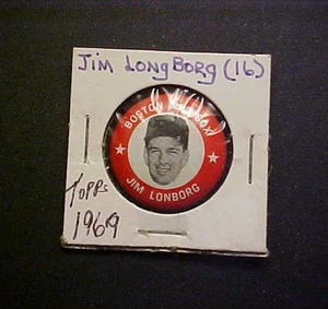 Jim Lonborg Boston Red Sox 1969 MLBPA baseball Original pinback button-c6666uqx - Picture 1 of 3