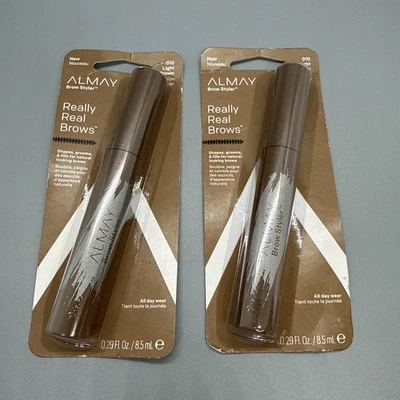 Lot Of 2 Almay Brow Styler Really Real Brows 010 Light Brown 0.29 Oz Each - Image 1 of 2