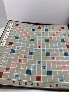 VINTAGE 1953 SELCHOW & RIGHTER SCRABBLE BOARD GAME WOOD TILES - COMPLETE - Picture 1 of 18